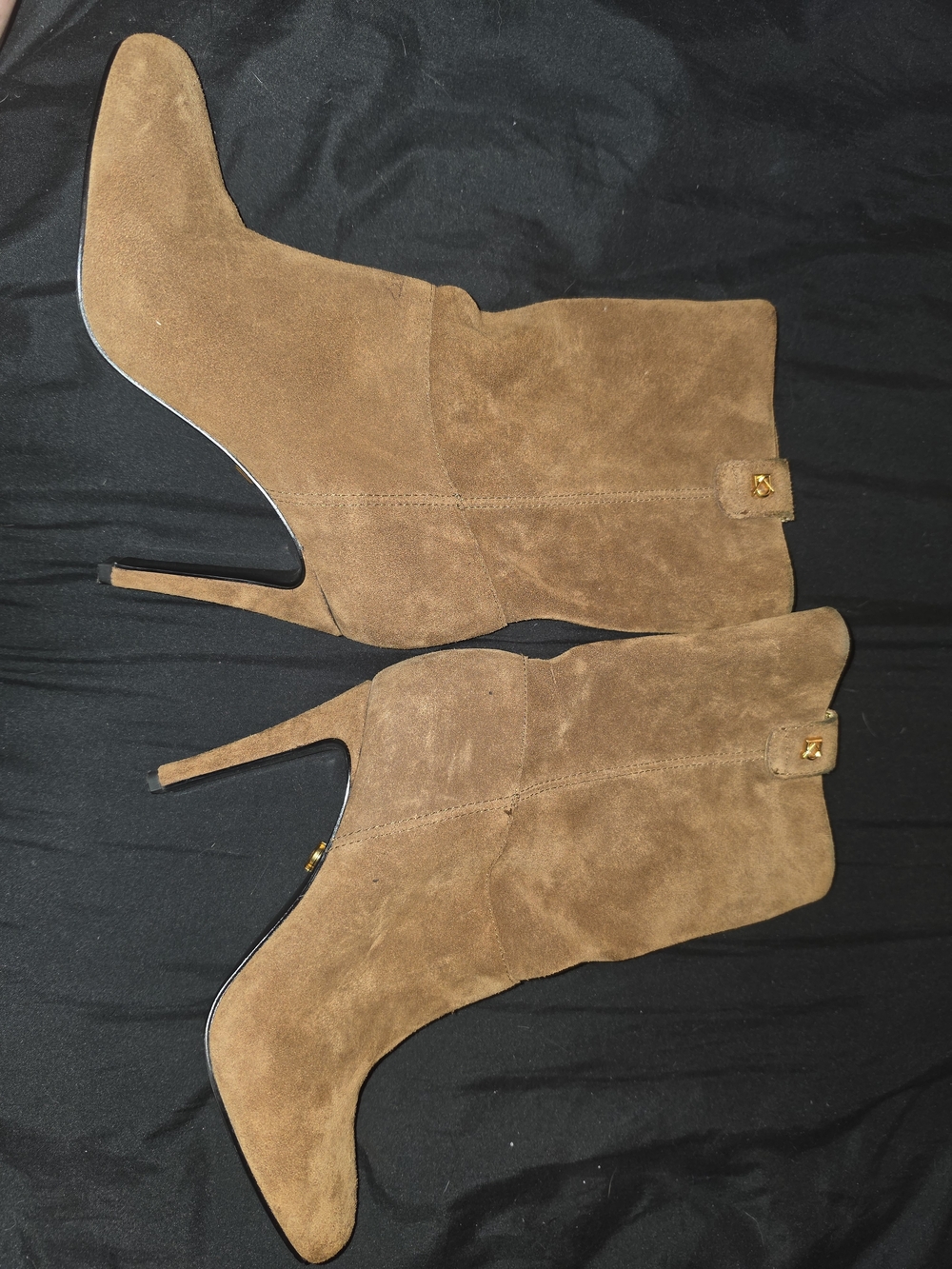 Donna Karan Women's Brown Suede Stiletto Booties - Stylish Ankle Boots